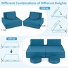 image:imageINFANS Modular Kids Play Couch Toddler Sectional Fort Building Sofa for Playroom Bedroom Convertible Soft Foam Furniture Playset and Floor Cushion for Boys and Girls PinkBlue