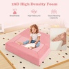 image:imageINFANS Modular Kids Play Couch Toddler Sectional Fort Building Sofa for Playroom Bedroom Convertible Soft Foam Furniture Playset and Floor Cushion for Boys and Girls PinkPink