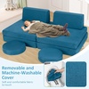 image:imageINFANS Modular Kids Play Couch Toddler Sectional Fort Building Sofa for Playroom Bedroom Convertible Soft Foam Furniture Playset and Floor Cushion for Boys and Girls PinkBlue