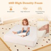 image:imageINFANS Modular Kids Play Couch Toddler Sectional Fort Building Sofa for Playroom Bedroom Convertible Soft Foam Furniture Playset and Floor Cushion for Boys and Girls PinkBeige