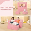image:imageINFANS Modular Kids Play Couch Toddler Sectional Fort Building Sofa for Playroom Bedroom Convertible Soft Foam Furniture Playset and Floor Cushion for Boys and Girls PinkPink