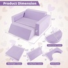 image:imageINFANS Mondular Kids Play Couch 8PCS Toddler Sectional Sofa Building Fort for Bedroom Playroom Imaginative Convertible Floor Cushion Foam Set for Boys GirlsPurple