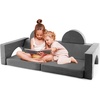 image:imageINFANS Mondular Kids Play Couch 8PCS Toddler Sectional Sofa Building Fort for Bedroom Playroom Imaginative Convertible Floor Cushion Foam Set for Boys GirlsGrey