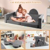 image:imageINFANS Mondular Kids Play Couch 8PCS Toddler Sectional Sofa Building Fort for Bedroom Playroom Imaginative Convertible Floor Cushion Foam Set for Boys GirlsGrey