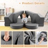 image:imageINFANS Mondular Kids Play Couch 8PCS Toddler Sectional Sofa Building Fort for Bedroom Playroom Imaginative Convertible Floor Cushion Foam Set for Boys GirlsGrey