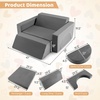 image:imageINFANS Mondular Kids Play Couch 8PCS Toddler Sectional Sofa Building Fort for Bedroom Playroom Imaginative Convertible Floor Cushion Foam Set for Boys GirlsGrey