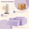 image:imageINFANS Mondular Kids Play Couch 8PCS Toddler Sectional Sofa Building Fort for Bedroom Playroom Imaginative Convertible Floor Cushion Foam Set for Boys GirlsPurple