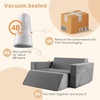 image:imageINFANS Mondular Kids Play Couch 8PCS Toddler Sectional Sofa Building Fort for Bedroom Playroom Imaginative Convertible Floor Cushion Foam Set for Boys GirlsGrey