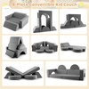 image:imageINFANS Mondular Kids Play Couch 8PCS Toddler Sectional Sofa Building Fort for Bedroom Playroom Imaginative Convertible Floor Cushion Foam Set for Boys GirlsGrey