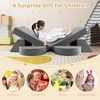image:imageINFANS Mondular Kids Play Couch 8PCS Toddler Sectional Sofa Building Fort for Bedroom Playroom Imaginative Convertible Floor Cushion Foam Set for Boys GirlsGrey