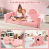 image:imageINFANS Mondular Kids Play Couch 8PCS Toddler Sectional Sofa Building Fort for Bedroom Playroom Imaginative Convertible Floor Cushion Foam Set for Boys GirlsPink