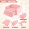 image:imageINFANS Mondular Kids Play Couch 8PCS Toddler Sectional Sofa Building Fort for Bedroom Playroom Imaginative Convertible Floor Cushion Foam Set for Boys GirlsPink