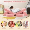 image:imageINFANS Mondular Kids Play Couch 8PCS Toddler Sectional Sofa Building Fort for Bedroom Playroom Imaginative Convertible Floor Cushion Foam Set for Boys GirlsPink