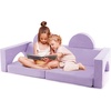 image:imageINFANS Mondular Kids Play Couch 8PCS Toddler Sectional Sofa Building Fort for Bedroom Playroom Imaginative Convertible Floor Cushion Foam Set for Boys GirlsPurple