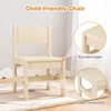 image:imageINFANS Kids Study Desk and Chair Set Wooden Learning Table with Storage Hutch Drawer Paper Roll Round MDF Student Furniture for Writing Drawing Ages 3Natural