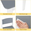 image:imageINFANS Kids Study Desk and Chair Set Wooden Learning Table with Storage Hutch Drawer Paper Roll Round MDF Student Furniture for Writing Drawing Ages 3Grey