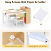 image:imageINFANS Kids Study Desk and Chair Set Wooden Learning Table with Storage Hutch Drawer Paper Roll Round MDF Student Furniture for Writing Drawing Ages 3Natural
