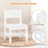 image:imageINFANS Kids Study Desk and Chair Set Wooden Learning Table with Storage Hutch Drawer Paper Roll Round MDF Student Furniture for Writing Drawing Ages 3White
