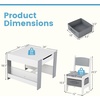 image:imageINFANS Kids Table and Chair Set 4 in 1 Building Block Wooden Activity Desk with Reversible Tabletop Storage Drawers Bookshelves for Toddlers Art Craft Learning Reading Drawing Playroom NaturalGrey