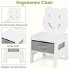 image:imageINFANS Kids Table and Chair Set 4 in 1 Wooden Activity Desk with Reversible Detachable Tabletop Storage Drawers Blackboard Toddler Furniture for Art Crafts Natural 2756 x 2362 x 1969White