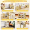 image:imageINFANS Kids Table and Chair Set Toddler 3Piece Activity Table with 2 Chairs for Building Block Drawing Reading Eating Art Crafts Children Montessori Furniture for Playroom KindergartenNatural