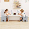 image:imageINFANS Kids Table and Chair Set Toddler 3Piece Activity Table with 2 Chairs for Building Block Drawing Reading Eating Art Crafts Children Montessori Furniture for Playroom KindergartenGrey