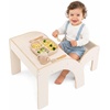 image:imageINFANS Kids Table and Chair Set Wooden Activity Table for Toddlers Arts Crafts Drawing Reading Playing Building Block Drawing Children Natural Furniture Set for Playroom NurseryWhite