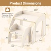 image:imageINFANS Kids Table and Chair Set Wooden Activity Table for Toddlers Arts Crafts Drawing Reading Playing Building Block Drawing Children Natural Furniture Set for Playroom NurseryWhite