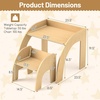 image:imageINFANS Kids Table and Chair Set Wooden Activity Table for Toddlers Arts Crafts Drawing Reading Playing Building Block Drawing Children Natural Furniture Set for Playroom NurseryNatural