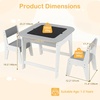 image:imageINFANS Kids Table and Chair Set Wooden Activity Table for Toddlers Arts Crafts Drawing Reading Playing Building Block Drawing Children Natural Furniture Set for Playroom NurseryGrey
