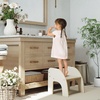 image:imageINFANS Kids Table and Chair Set Wooden Activity Table for Toddlers Arts Crafts Drawing Reading Playing Building Block Drawing Children Natural Furniture Set for Playroom NurseryWhite