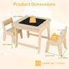 image:imageINFANS Kids Table and Chair Set Wooden Activity Table for Toddlers Arts Crafts Drawing Reading Playing Building Block Drawing Children Natural Furniture Set for Playroom NurseryNatural