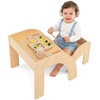 image:imageINFANS Kids Table and Chair Set Wooden Activity Table for Toddlers Arts Crafts Drawing Reading Playing Building Block Drawing Children Natural Furniture Set for Playroom NurseryNatural