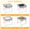 image:imageINFANS Kids Table and Chair Set Wooden Activity Table for Toddlers Arts Crafts Drawing Reading Playing Building Block Drawing Children Natural Furniture Set for Playroom NurseryGrey