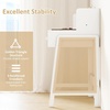 image:imageINFANS Table and Chair Set Toddler Wooden Student Study Desk with Chair Storage Hutch Compartments Drawers for Writing Drawing Children Furniture for Bedroom School Boys Girls 3 Years OldWhite