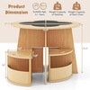 image:imageINFANS Toddler Table and Chair Set Wooden Table and 4 Chairs with Nesting Design Storage Drawers Children MultiActivity Table for Art Crafts Draw Read for Boys Girls Aged 3Natural