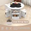 image:imageINFANS Toddler Table and Chair Set Wooden Table and 4 Chairs with Nesting Design Storage Drawers Children MultiActivity Table for Art Crafts Draw Read for Boys Girls Aged 3White