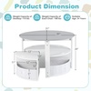 image:imageINFANS Toddler Table and Chair Set Wooden Table and 4 Chairs with Nesting Design Storage Drawers Children MultiActivity Table for Art Crafts Draw Read for Boys Girls Aged 3Grey