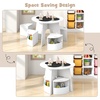 image:imageINFANS Toddler Table and Chair Set Wooden Table and 4 Chairs with Nesting Design Storage Drawers Children MultiActivity Table for Art Crafts Draw Read for Boys Girls Aged 3White