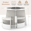 image:imageINFANS Toddler Table and Chair Set Wooden Table and 4 Chairs with Nesting Design Storage Drawers Children MultiActivity Table for Art Crafts Draw Read for Boys Girls Aged 3White