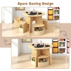 image:imageINFANS Toddler Table and Chair Set Wooden Table and 4 Chairs with Nesting Design Storage Drawers Children MultiActivity Table for Art Crafts Draw Read for Boys Girls Aged 3Natural