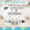 image:imageINFANS Toddler Table and Chair Set Wooden Table and 4 Chairs with Nesting Design Storage Drawers Children MultiActivity Table for Art Crafts Draw Read for Boys Girls Aged 3Grey