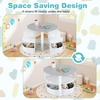 image:imageINFANS Toddler Table and Chair Set Wooden Table and 4 Chairs with Nesting Design Storage Drawers Children MultiActivity Table for Art Crafts Draw Read for Boys Girls Aged 3Grey