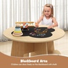 image:imageINFANS Toddler Table and Chair Set Wooden Table and 4 Chairs with Nesting Design Storage Drawers Children MultiActivity Table for Art Crafts Draw Read for Boys Girls Aged 3Natural