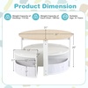 image:imageINFANS Toddler Table and Chair Set Wooden Table and 4 Chairs with Nesting Design Storage Drawers Children MultiActivity Table for Art Crafts Draw Read for Boys Girls Aged 3Natural