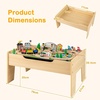 image:imageINFANS Train Table with Storage 94 Pieces Wooden Kids Activity Toy Table Playset with 3 Foldable Boxes Reversible Detachable Tabletop Tracks Train Railway Gift for Toddler Boys Girls Ages 3Invincible