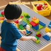 image:imageINFANS Train Table with Storage 94 Pieces Wooden Kids Activity Toy Table Playset with 3 Foldable Boxes Reversible Detachable Tabletop Tracks Train Railway Gift for Toddler Boys Girls Ages 3Invincible