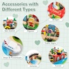 image:imageINFANS Train Table with Storage 94 Pieces Wooden Kids Activity Toy Table Playset with 3 Foldable Boxes Reversible Detachable Tabletop Tracks Train Railway Gift for Toddler Boys Girls Ages 3Classics
