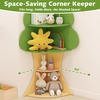 image:imageINFANS Tree Kids Bookshelf Wood 5Tier Corner Bookcase Baby Montessori Shelf Rack Childrens Bookcase Toy and Book Toddler Storage Organizer for Preschool Kids Room Playroom Boy Girls GiftTree