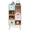image:imageINFANS Tree Kids Bookshelf Wood 5Tier Corner Bookcase Baby Montessori Shelf Rack Childrens Bookcase Toy and Book Toddler Storage Organizer for Preschool Kids Room Playroom Boy Girls GiftBear Family